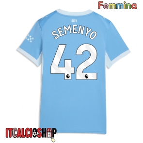 Manchester City Antoine Semenyo #42 Prima Maglia Femmina 2026-27 Manica Corta